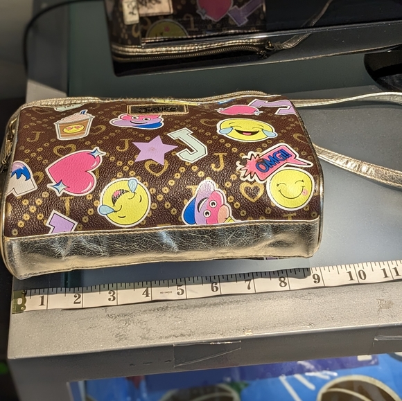 Justice Brown and Gold Strap  Multicolor Crossbody Bag - Picture 12 of 14